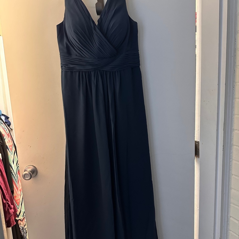 Christina Wu Deep Blue Maxi Dress - Picture 2 of 9